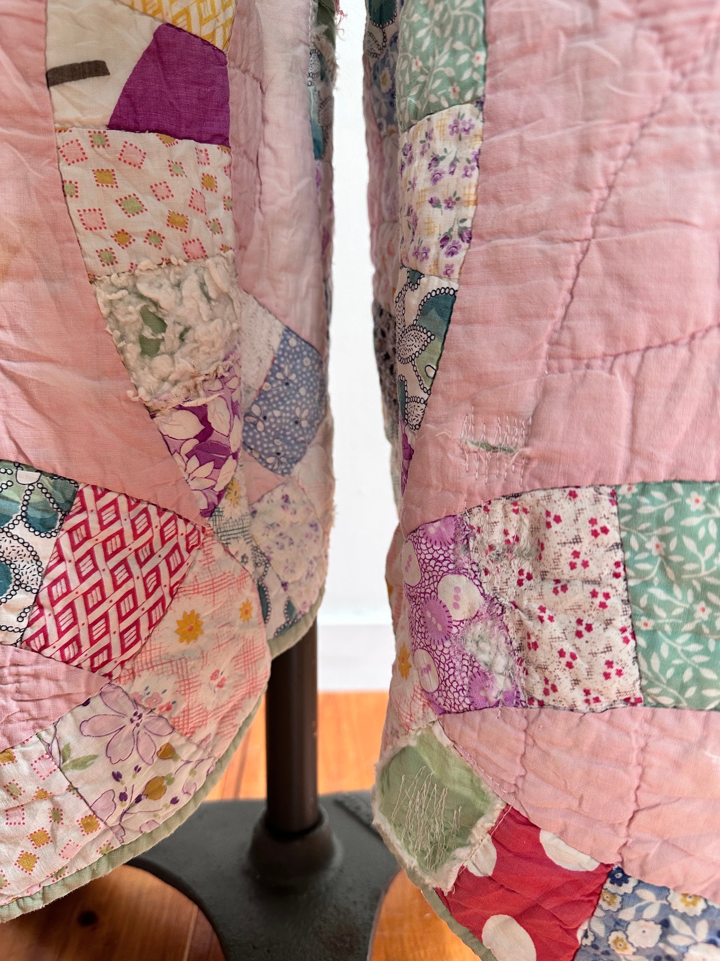 old quilt wide pants