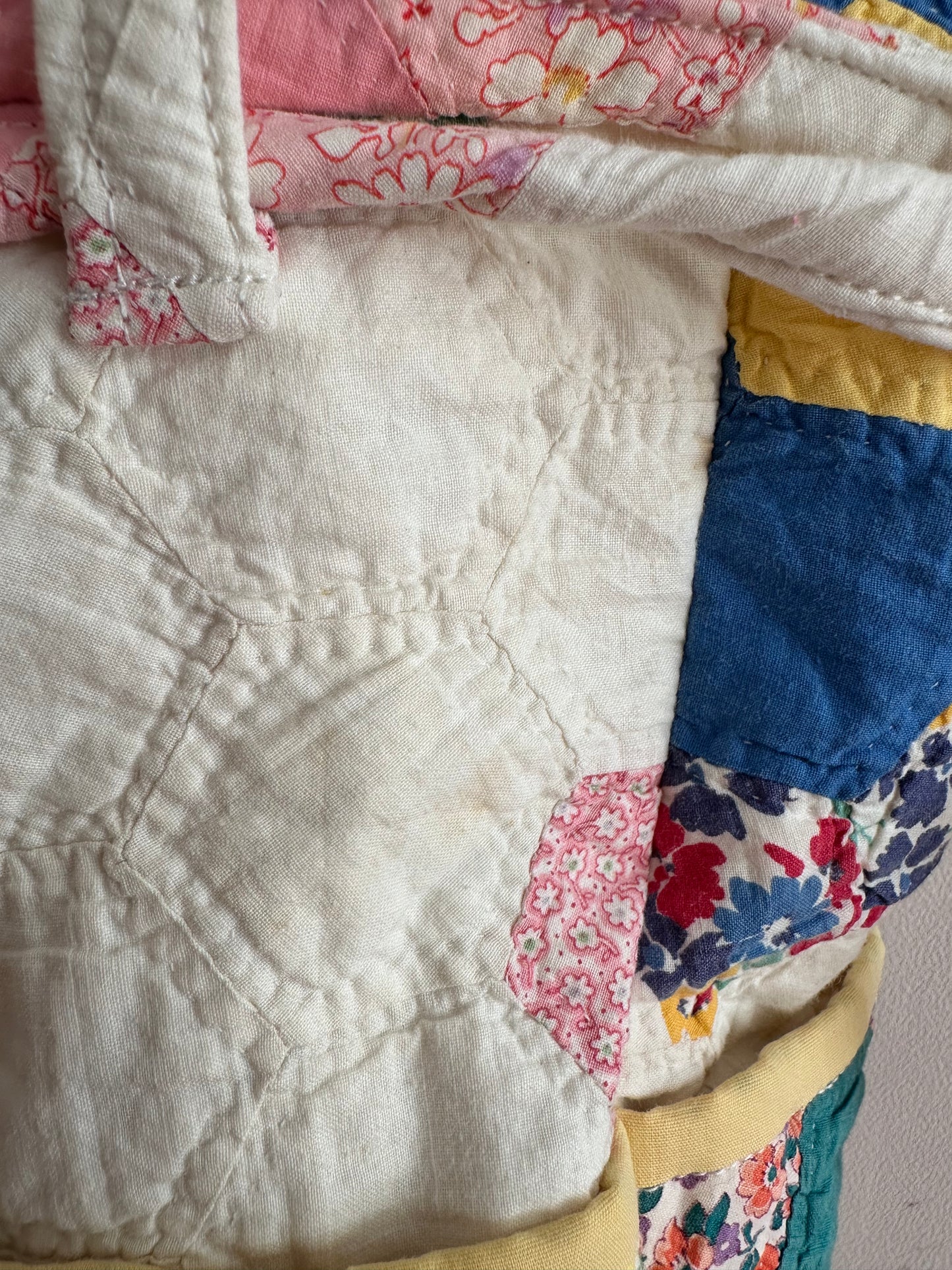 old quilt pocket bag