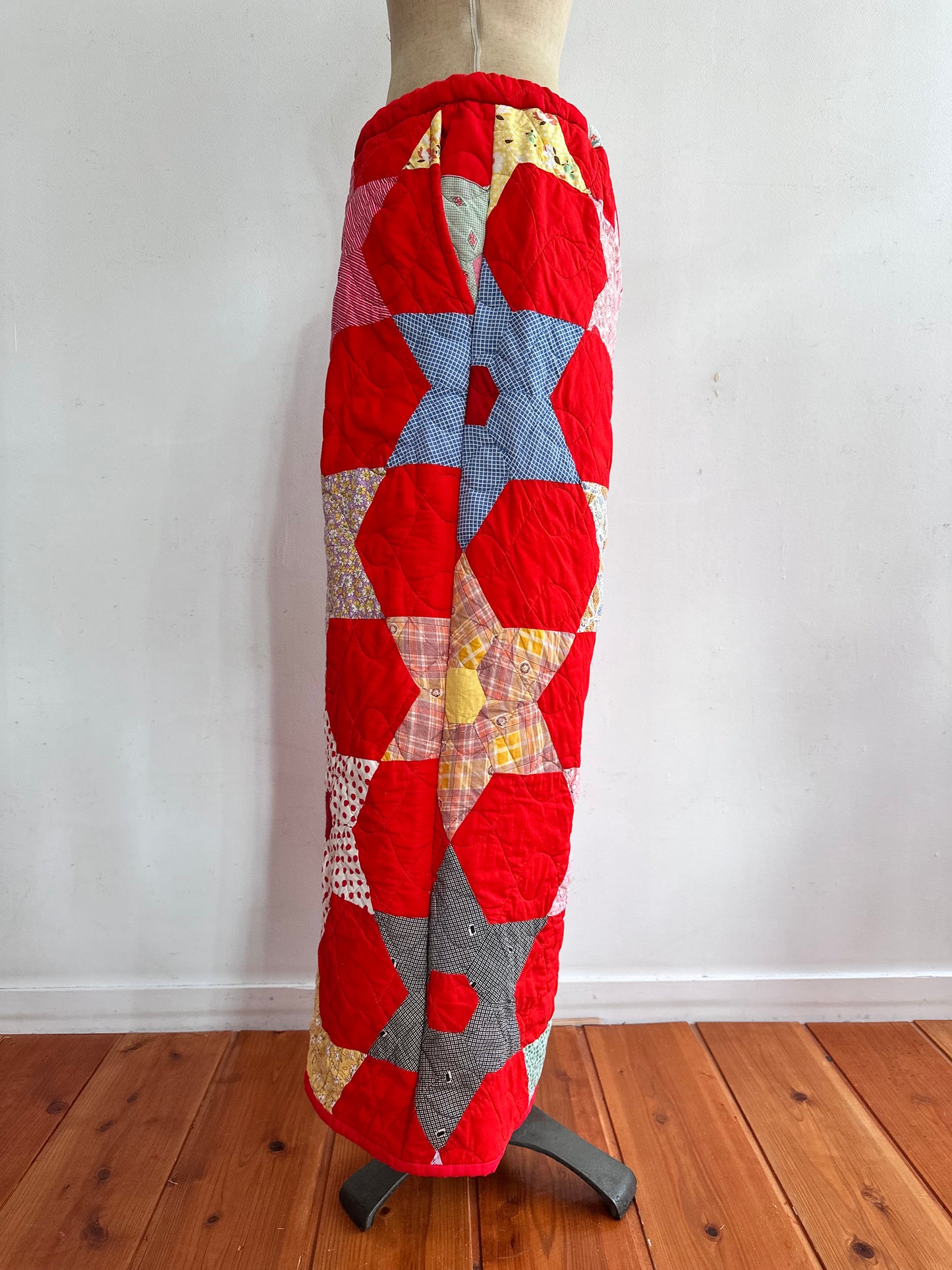 old quilt wide pants