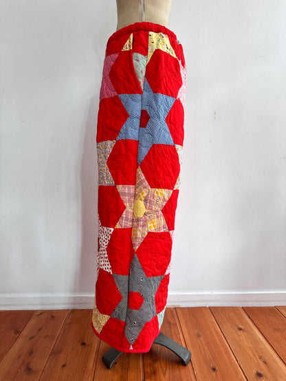 old quilt wide pants