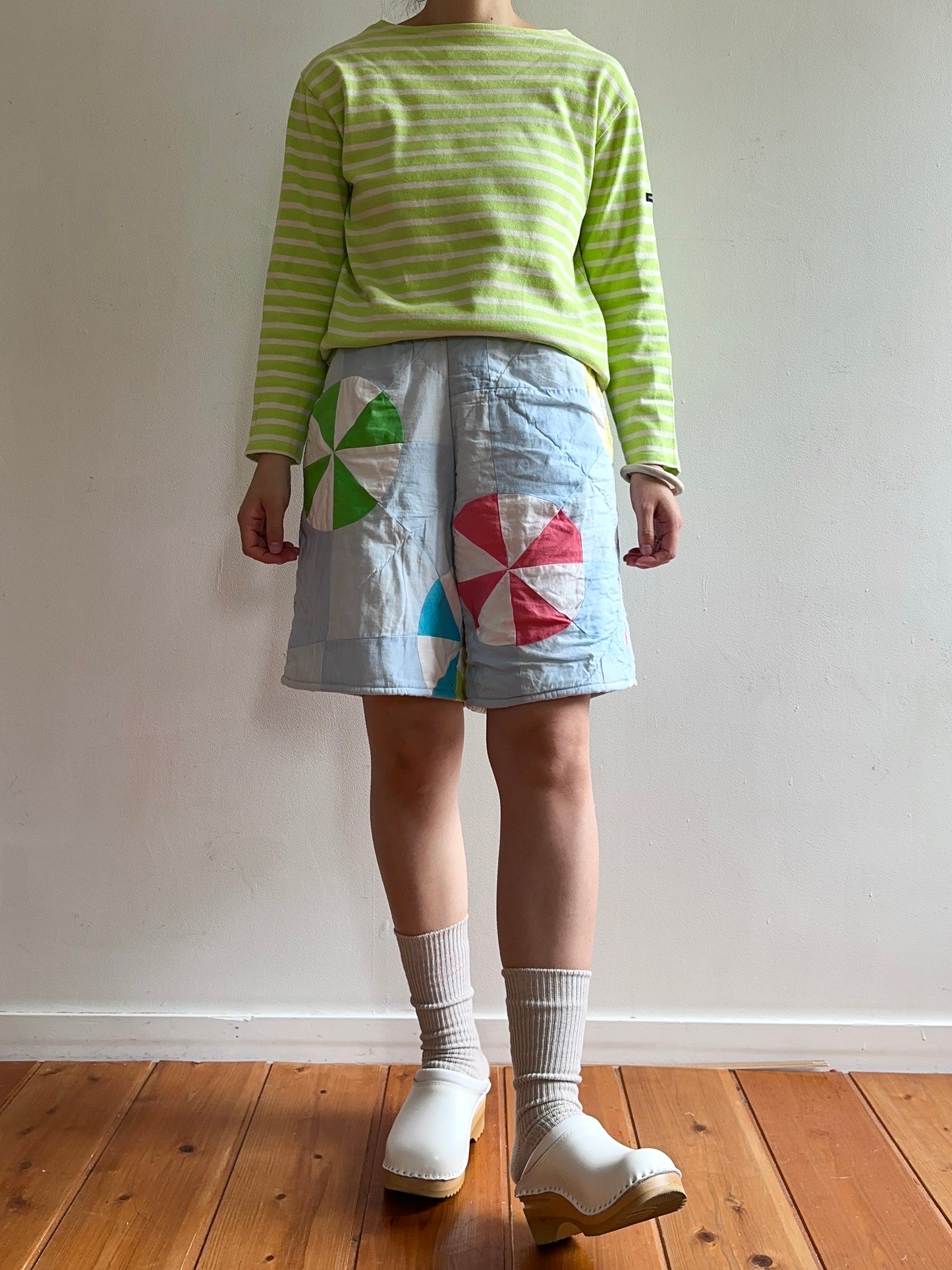 old quilt short pants