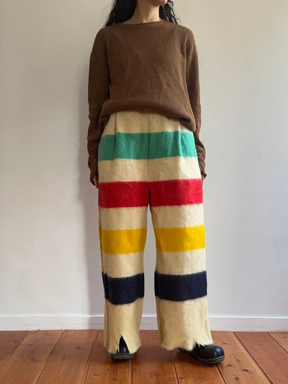 old blanket tuck wide pants