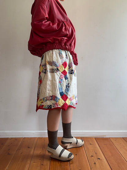 old quilt tuck short pants