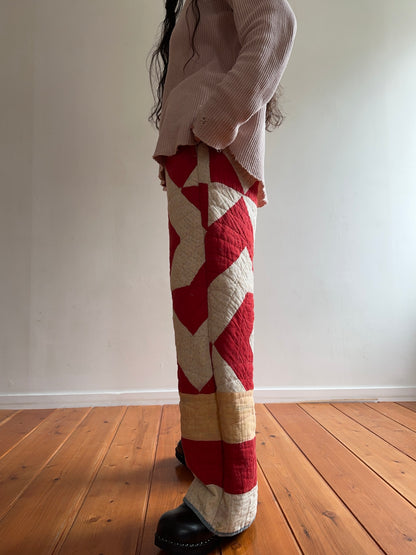 antique quilt pants