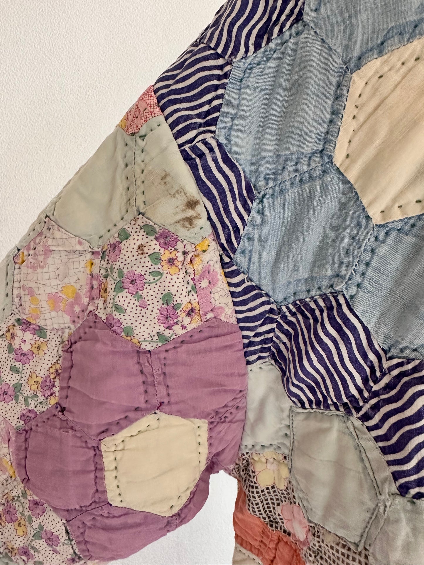 old quilt dress coat