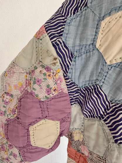 old quilt dress coat