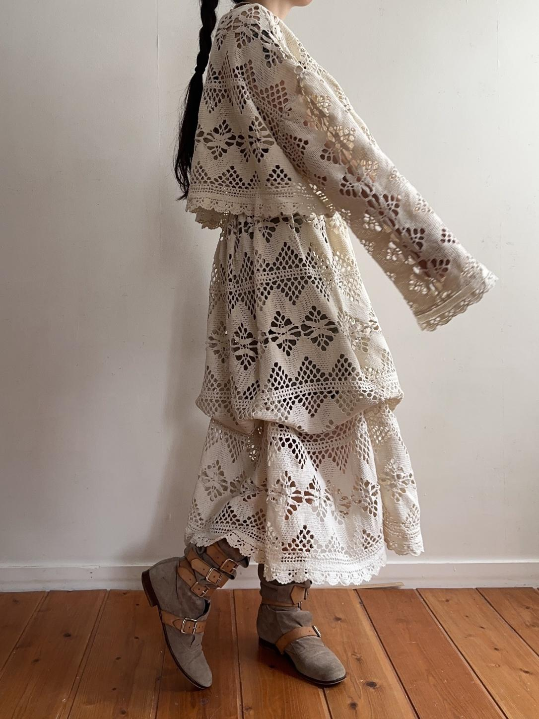 old crochet lace little change skirt