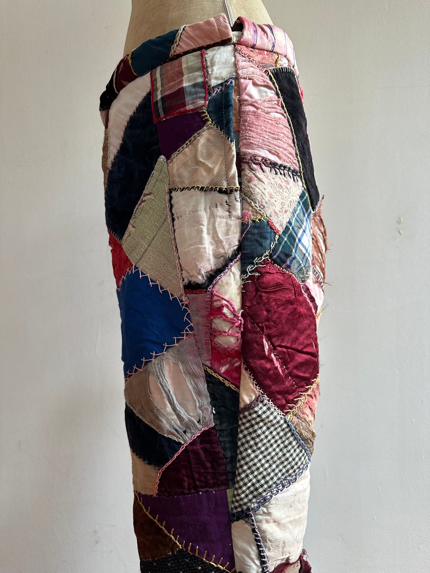 old quilt crazy slim pants