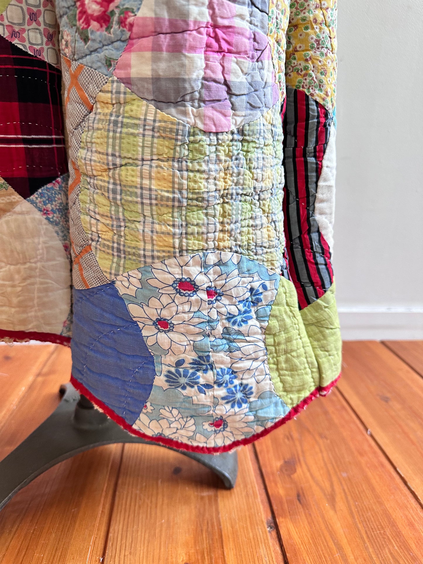 old quilt tuck wide pants