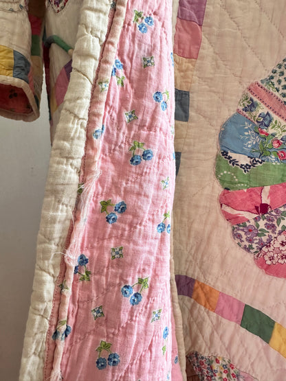 old quilt dress coat