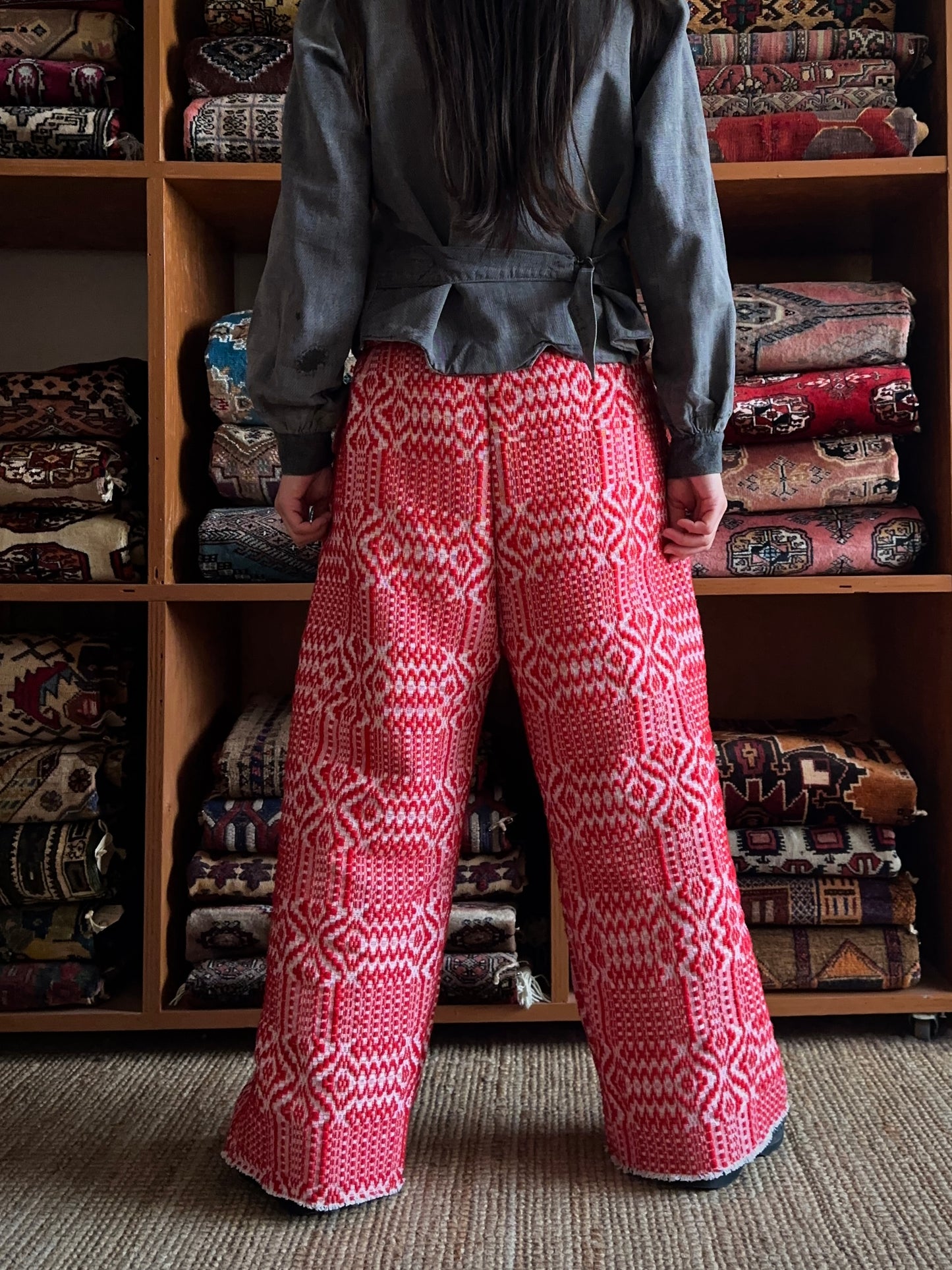old coverlet tuck wide pants