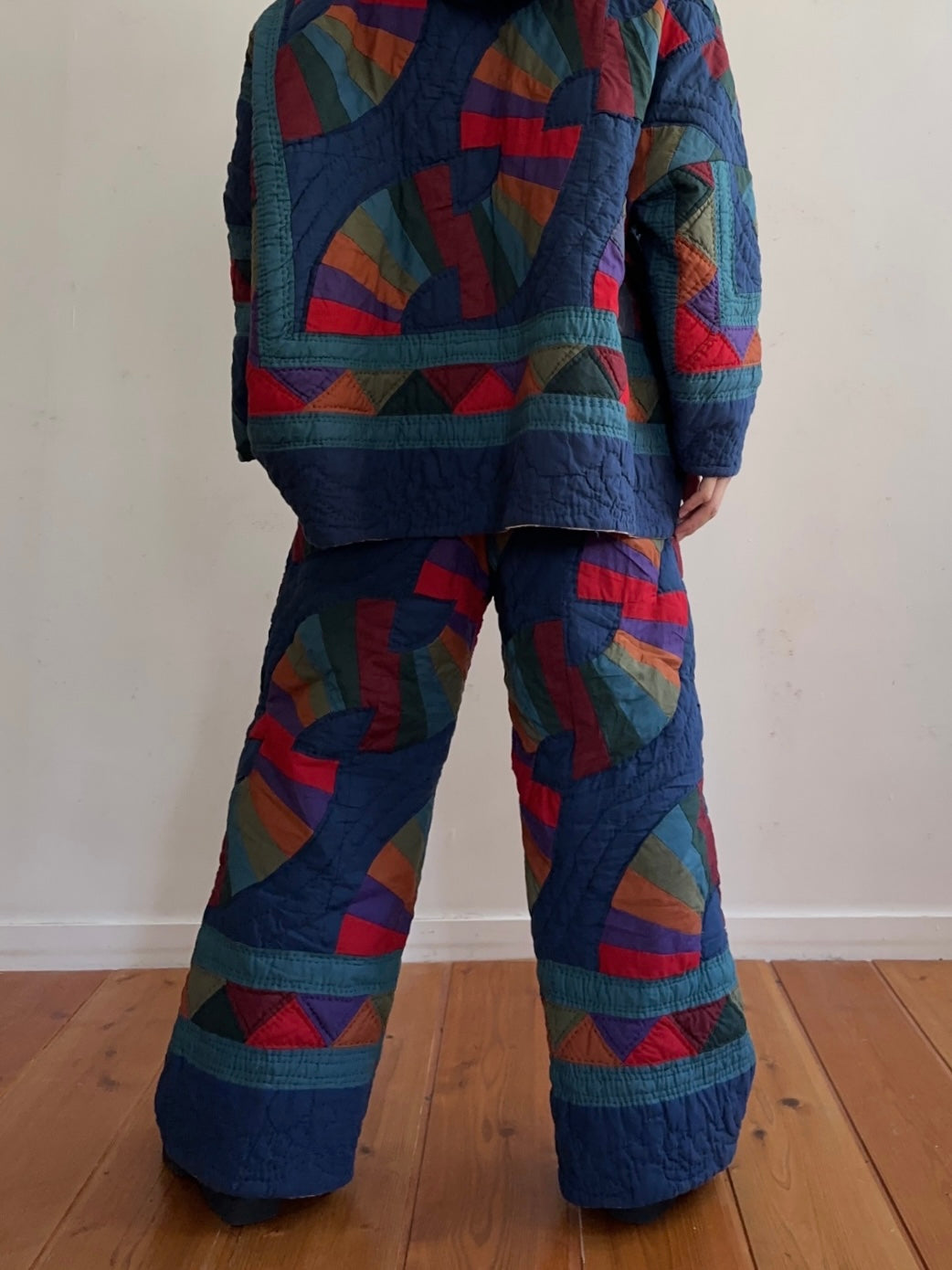 old quilt tuck wide pants