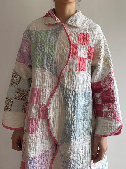 old quilt dress coat