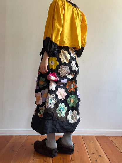 old quilt little change skirt