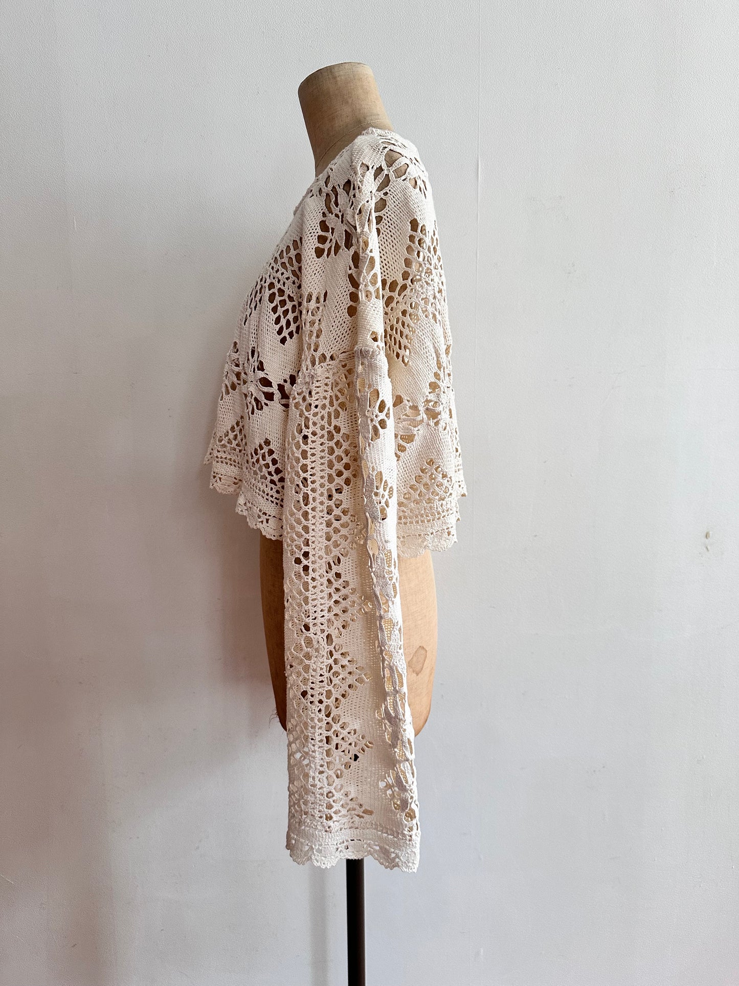 old crochet lace short tops