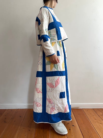 old quilt gather skirt