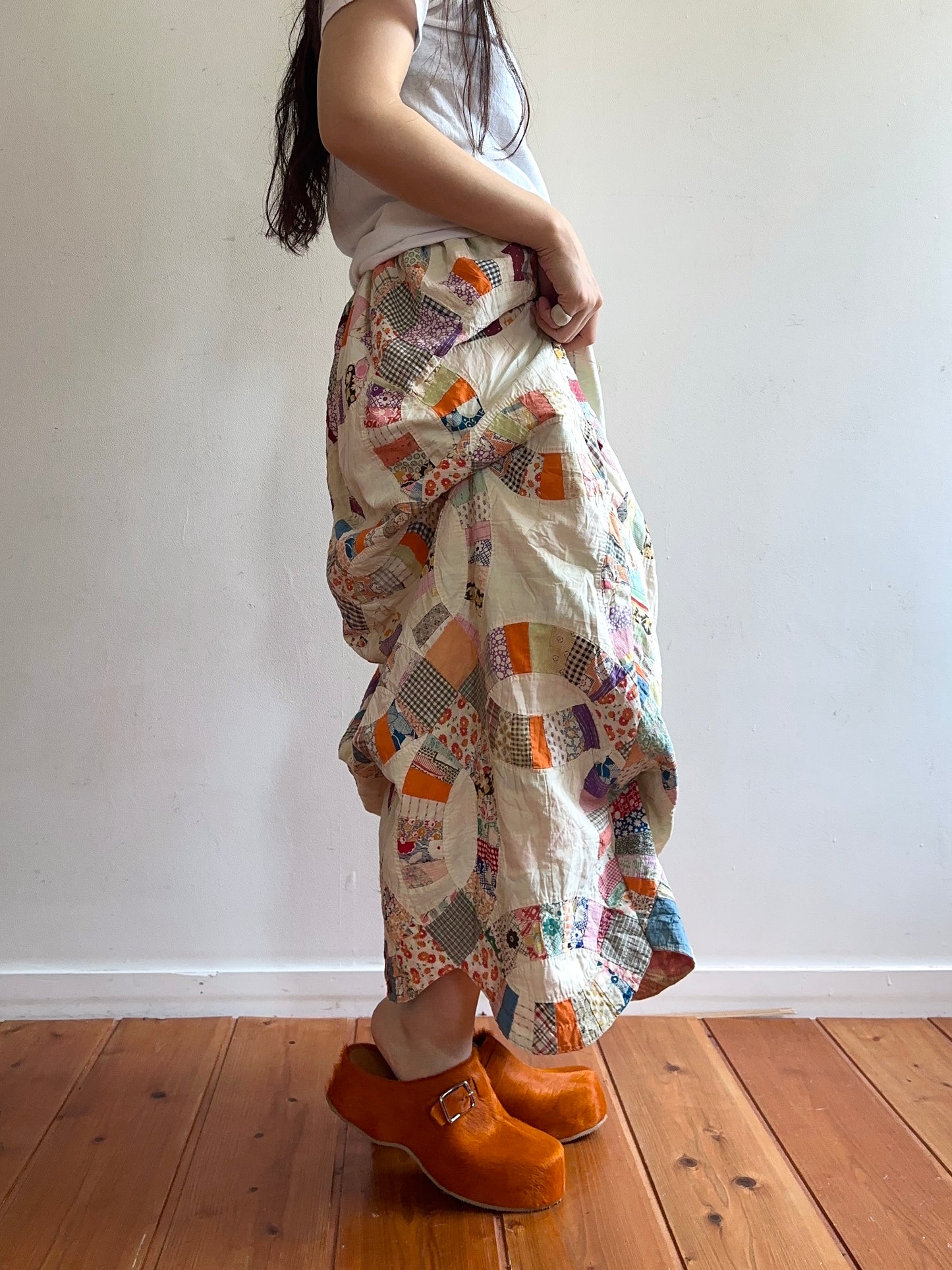 old quilt little change skirt