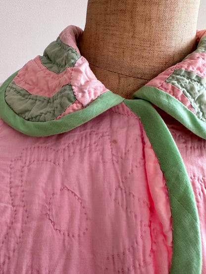 old quilt dress coat