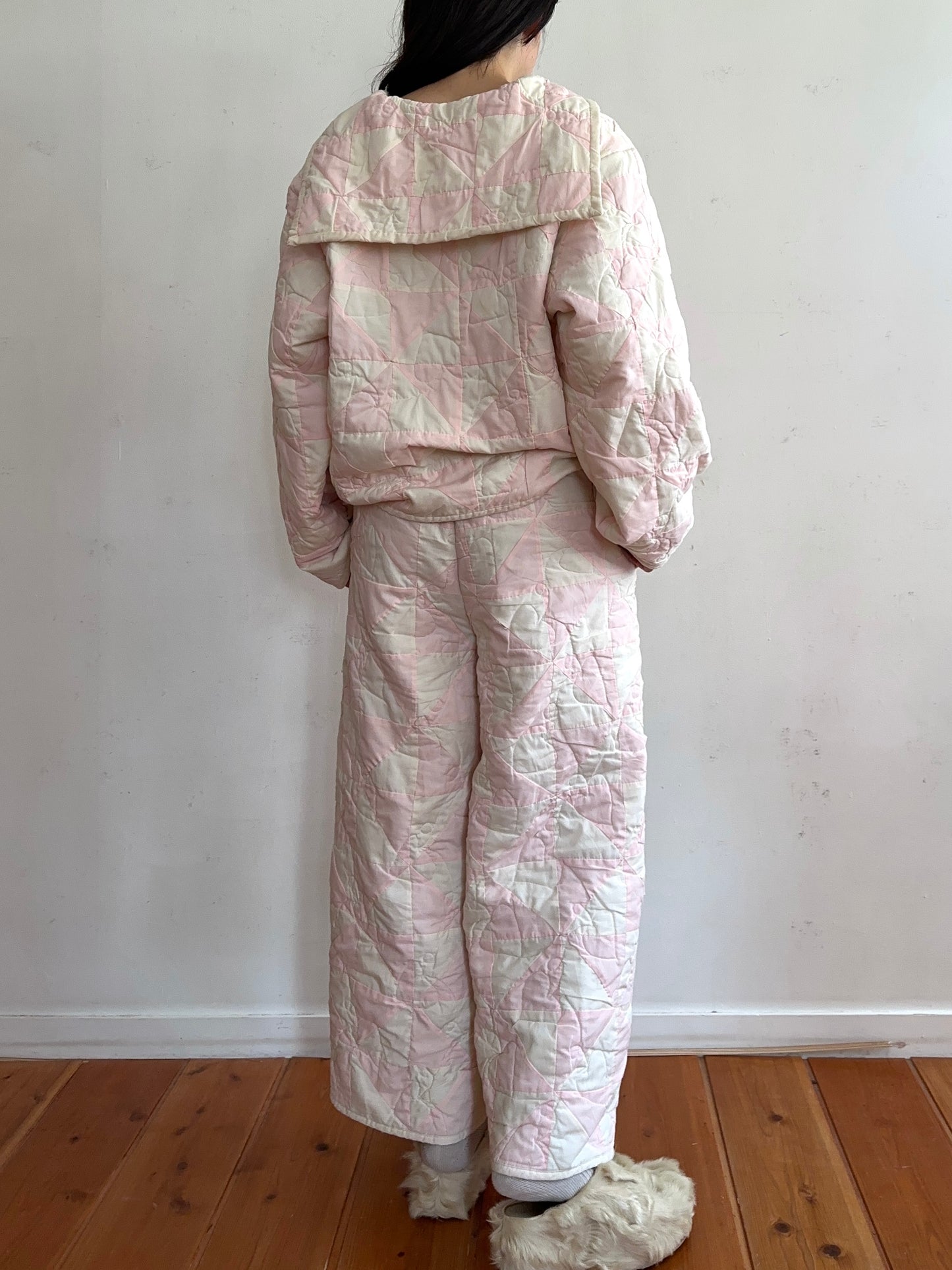 old quilt wide pants