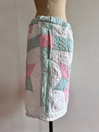 old quilt short pants