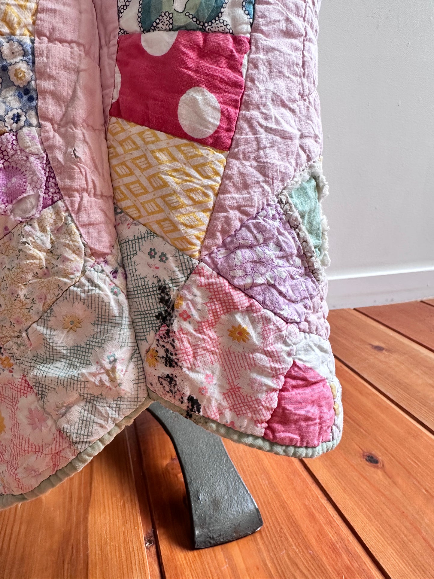 old quilt wide pants