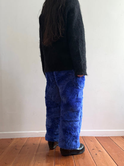 old fur pants / lapis lazuli