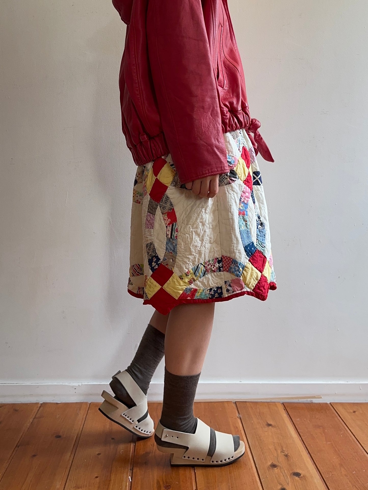 old quilt tuck short pants