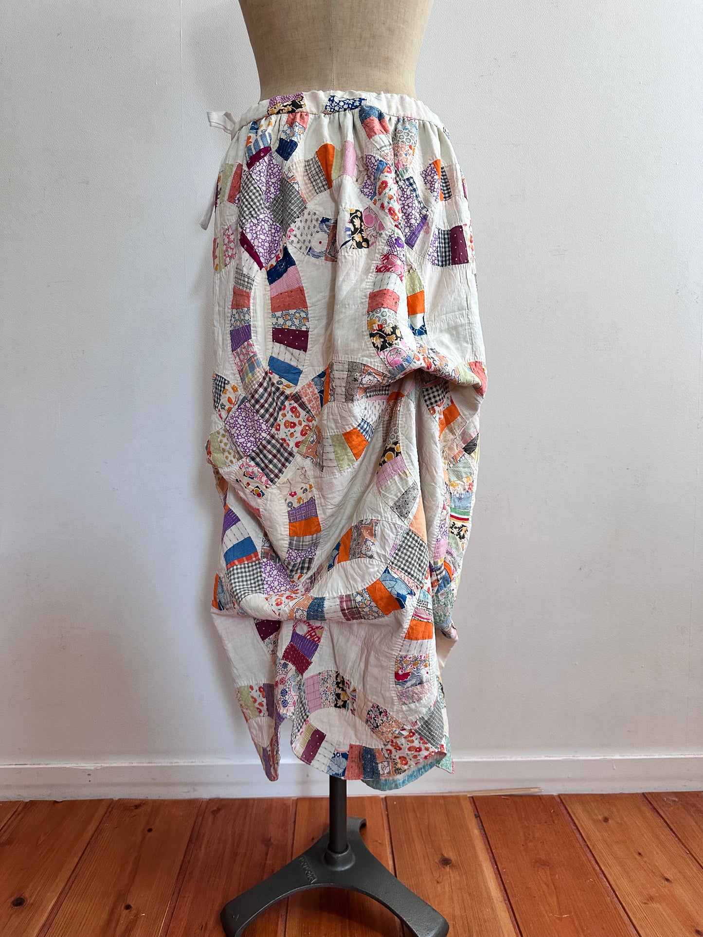 old quilt little change skirt