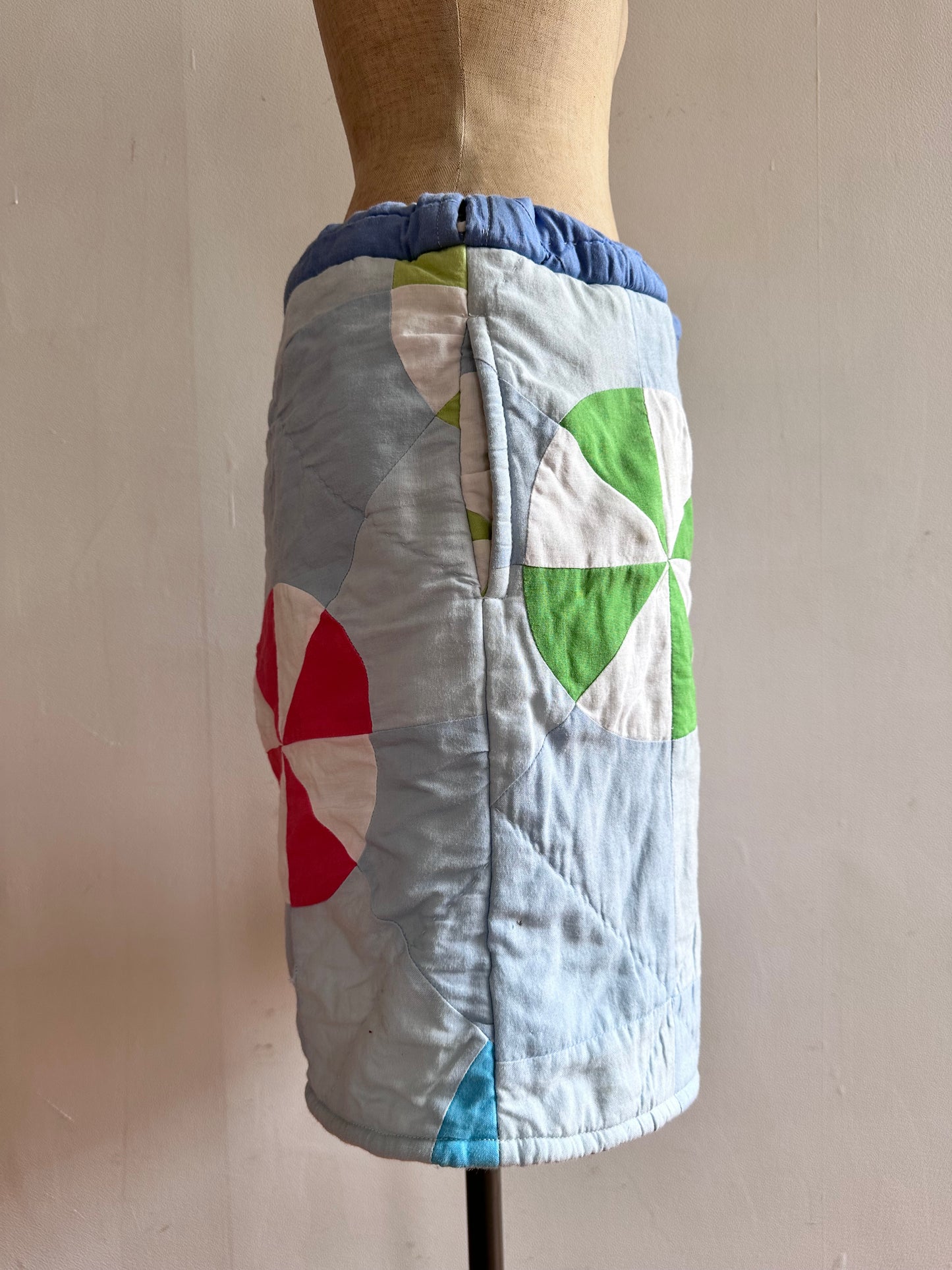 old quilt short pants