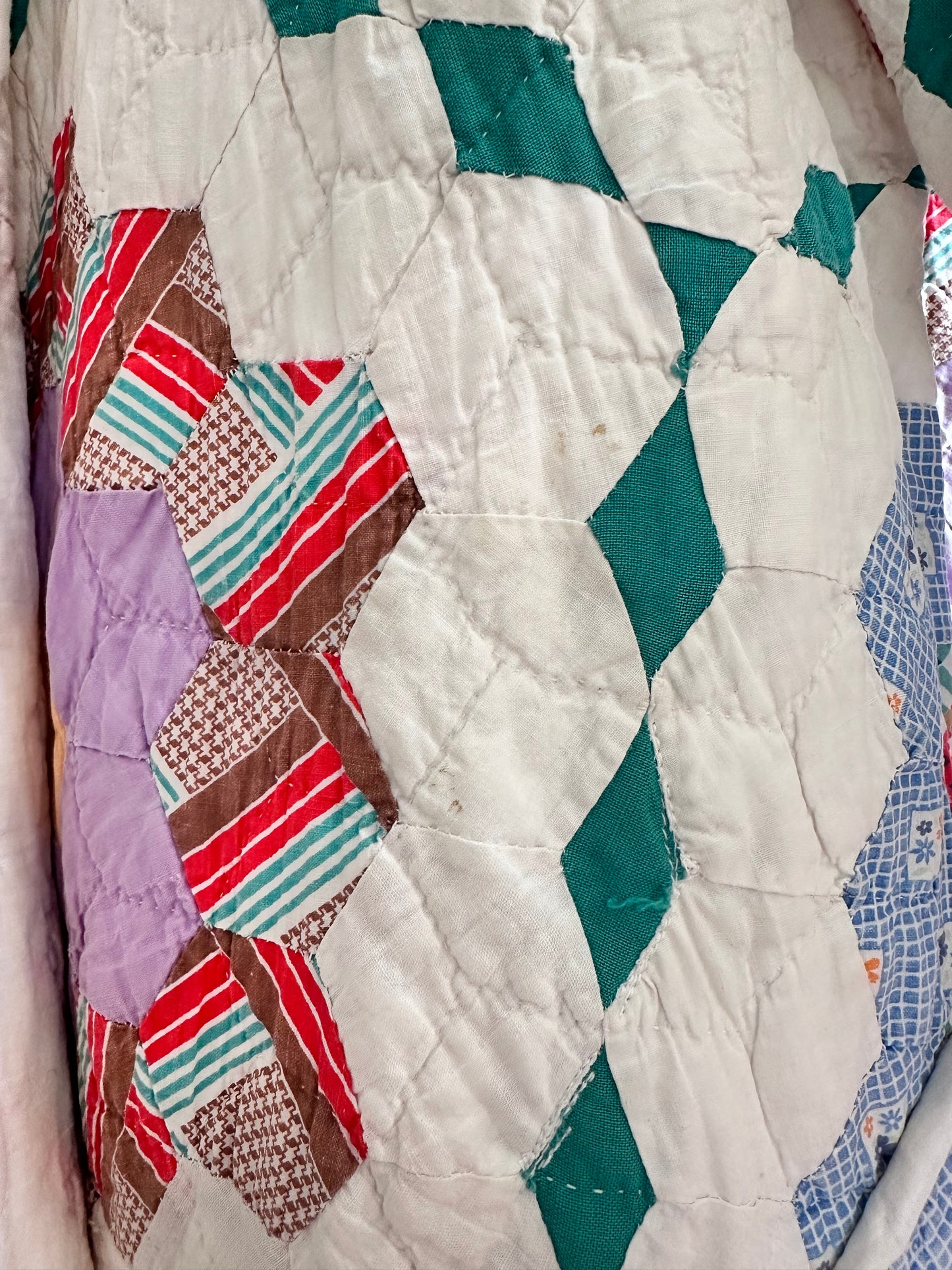 old quilt dress coat