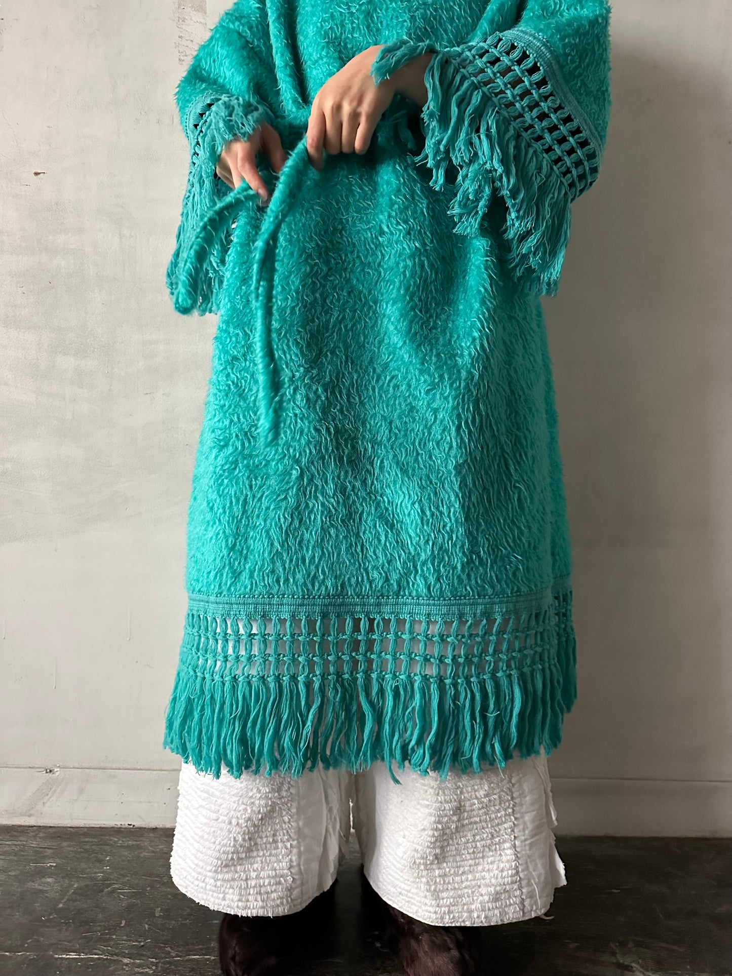 old fur fringe dress