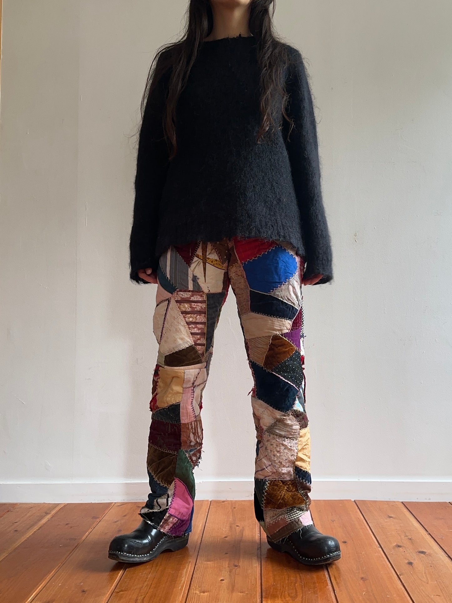 old quilt crazy slim pants