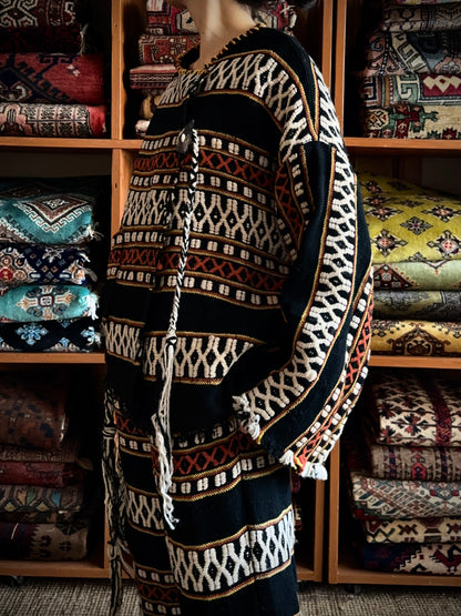 old handwoven textile set-up