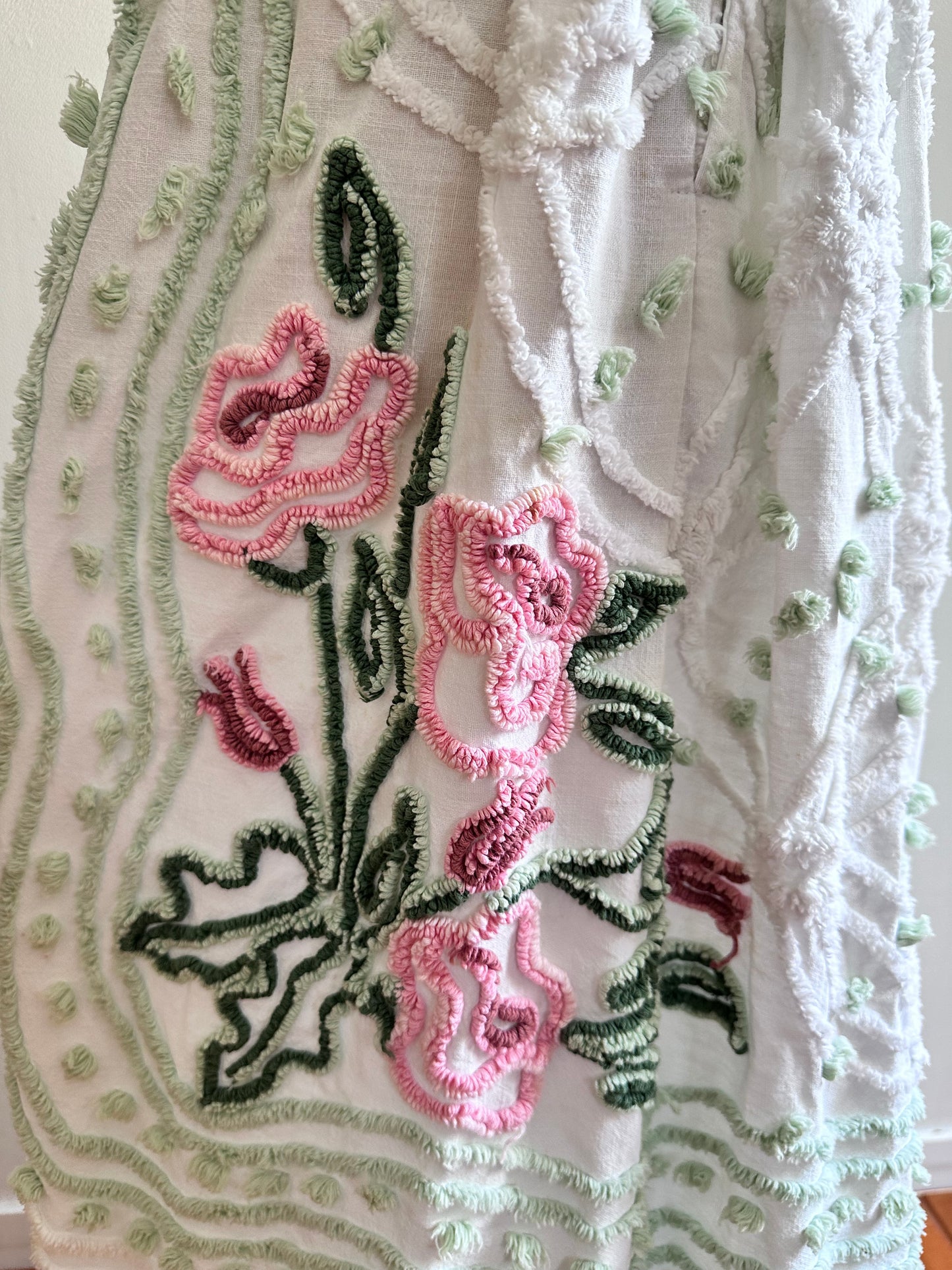 old chenille many tuck pants / muscat