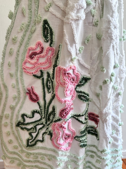 old chenille many tuck pants / muscat