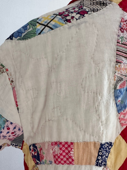 old quilt dress coat