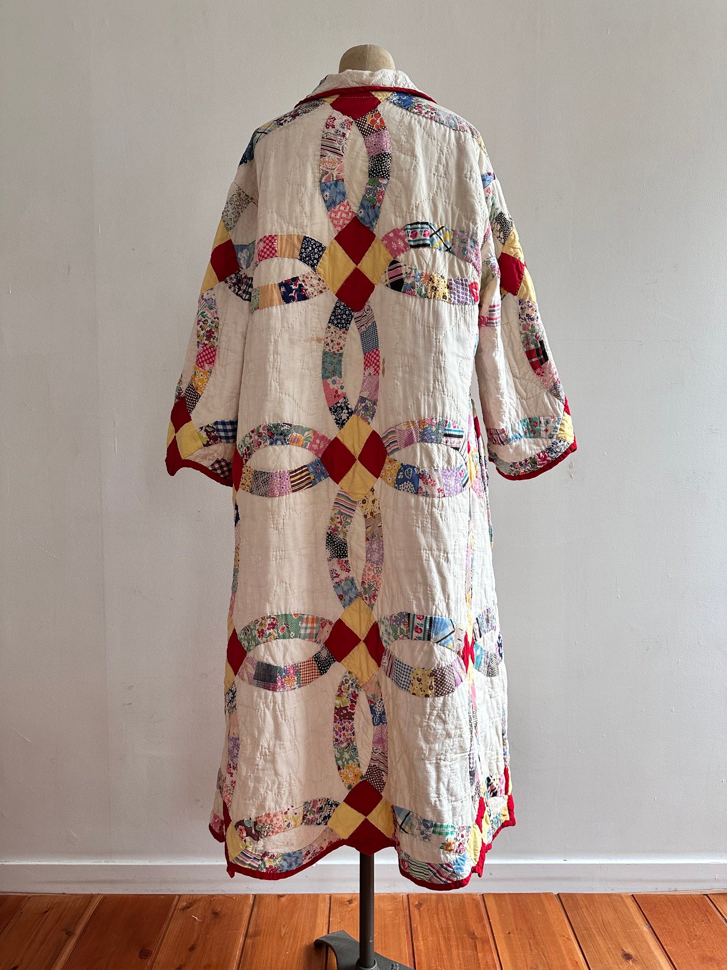 old quilt dress coat