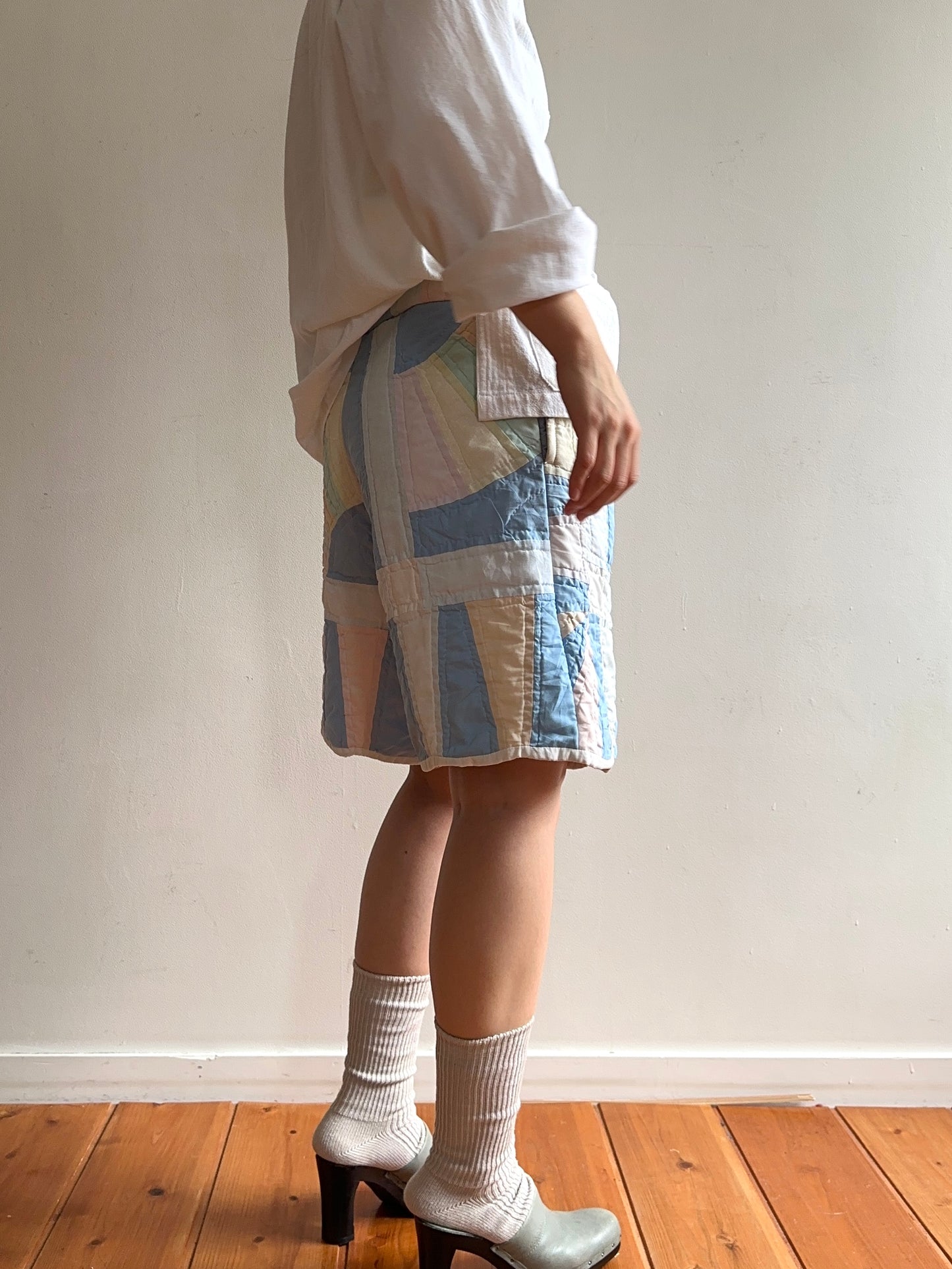 old quilt short pants