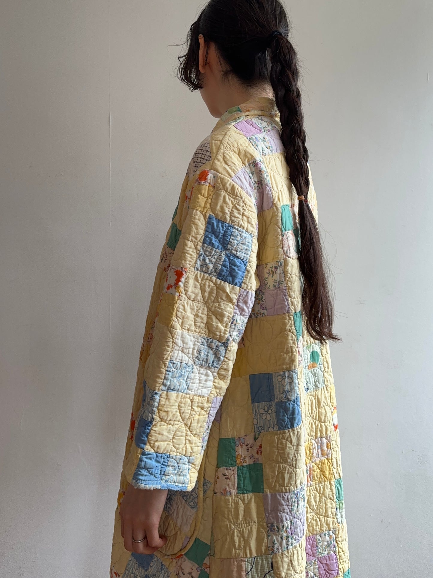 old quilt dress coat