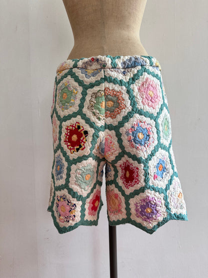 old quilt short pants