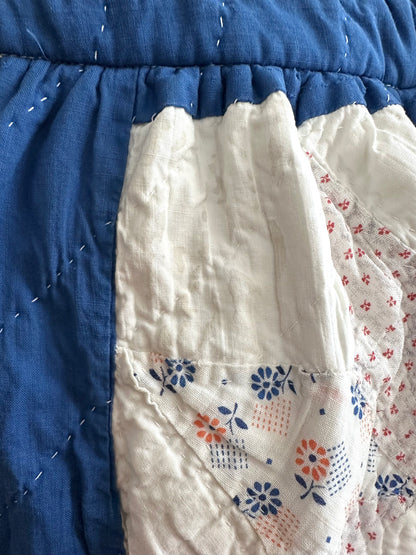 old quilt gather skirt
