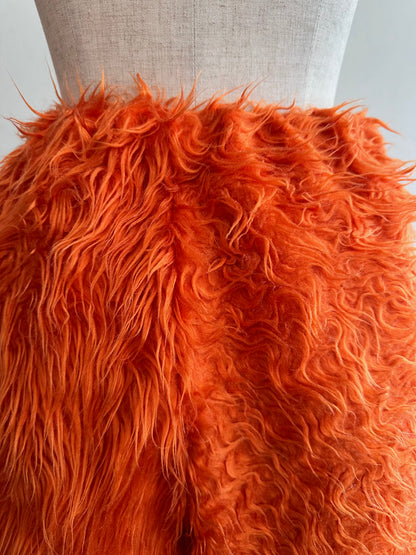 old fur short pants / orange