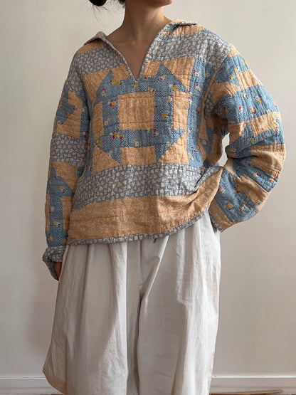 antique quilt sailor shirt