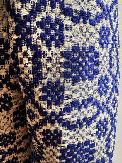 old coverlet wide tuck pants / navy× white