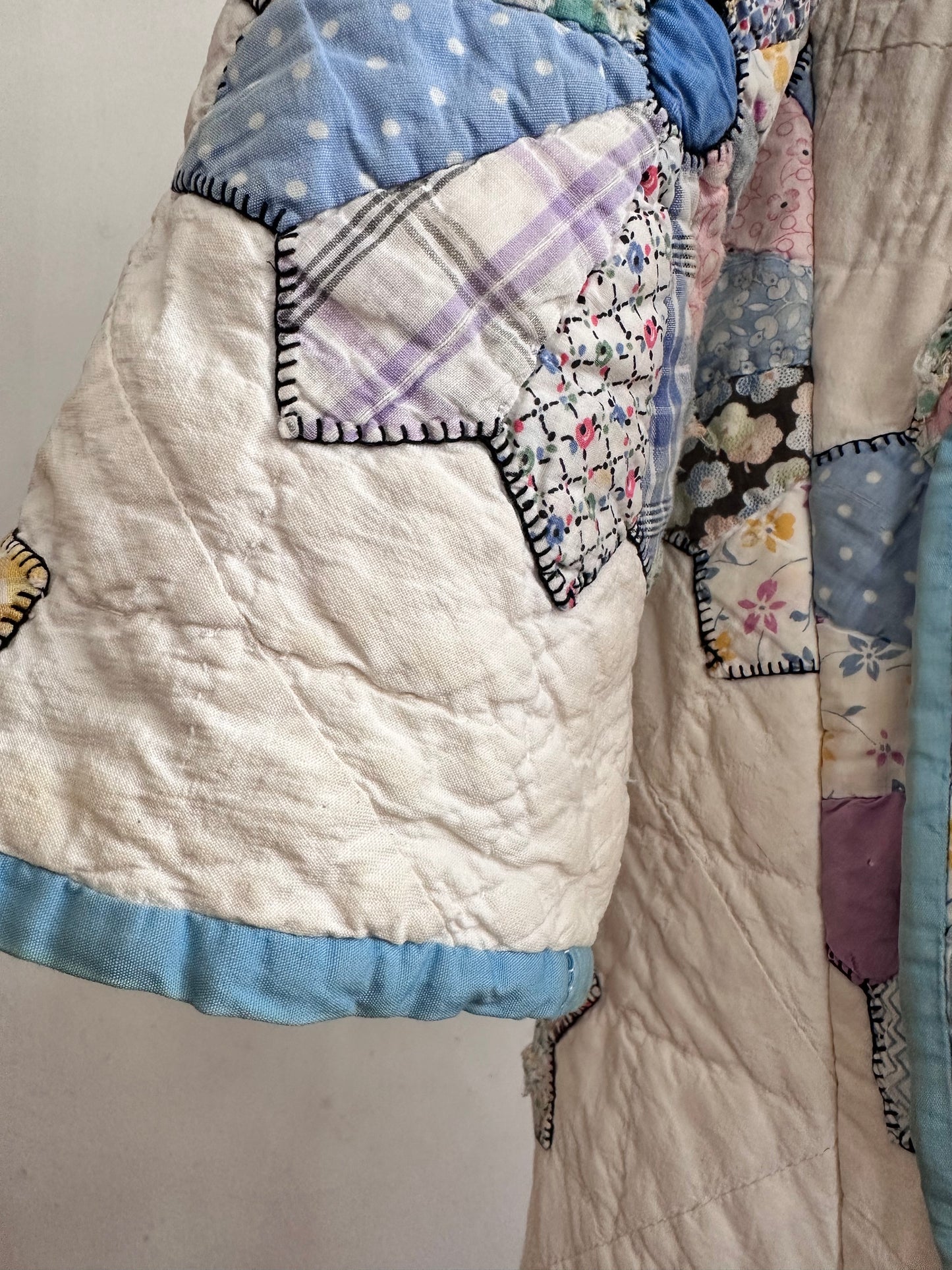 old quilt dress coat