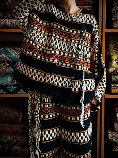 old handwoven textile set-up