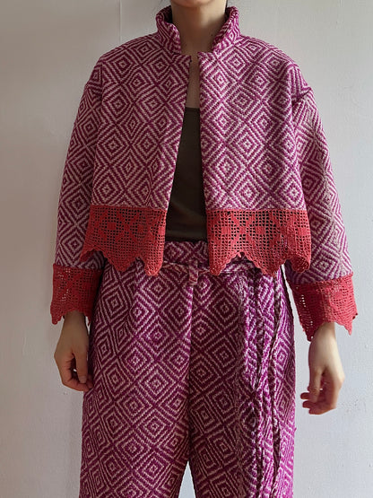 old coverlet short jacket