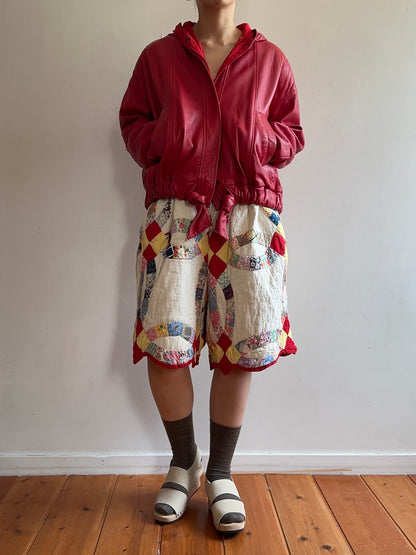 old quilt tuck short pants