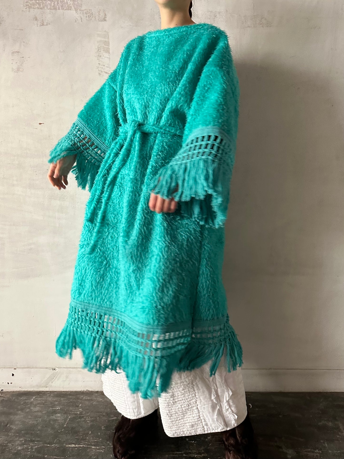 old fur fringe dress