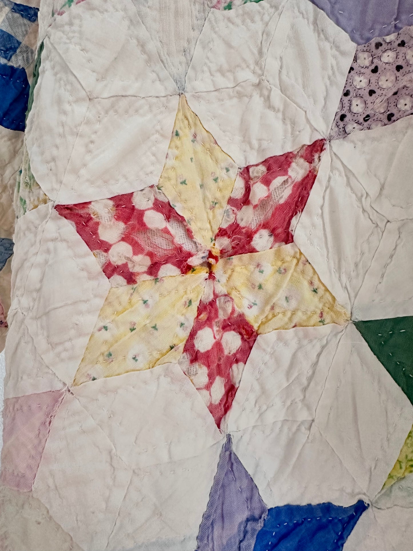 old quilt dress coat